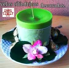 velas cilindricas decoradas