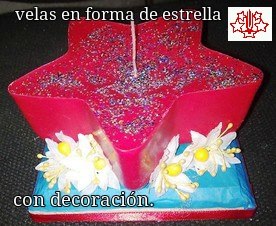 velas en forma de estrella