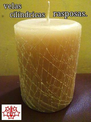 velas cilindricas rasposas