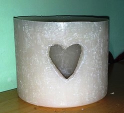 velas cilindricas rasposas huecas