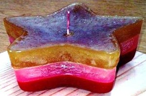 velas estrellas colores encimados
