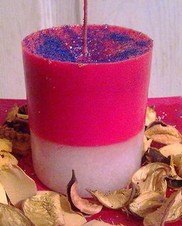 velas cilindricas colores encimados