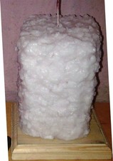 vela en forma de nieve