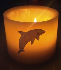 velas cilindricas fanales pantallas con imagen