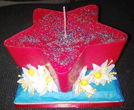 velas en forma de estrella